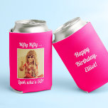 Custom Photo Funny Cool 50th Birthday Can Cooler<br><div class="desc">Customise with your text and photo and wish Happy Birthday with these fun,  unique party favours! Perfect for a 50th birthday party but messages on front and back are fully customisable. Great for any outdoor birthday party,  bachelorette outing,  or any other celebration to create memories!</div>