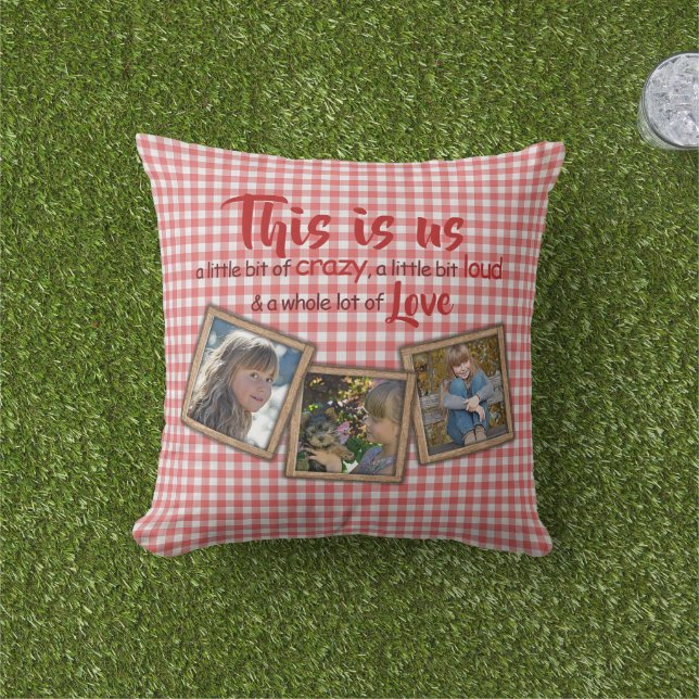 Custom Photo Funny This Is Us Family Quote Cushion (Grass)