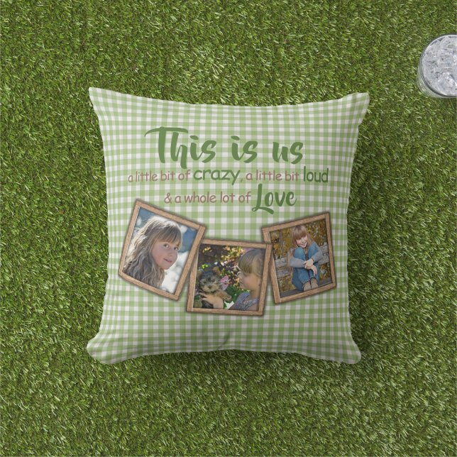 Custom Photo Funny This Is Us Family Quote Cushion (Grass)