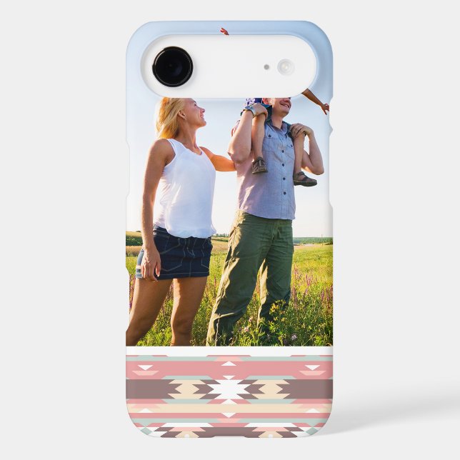 Custom Photo Geometric pattern in aztec style 2 Case-Mate iPhone Case (Back)