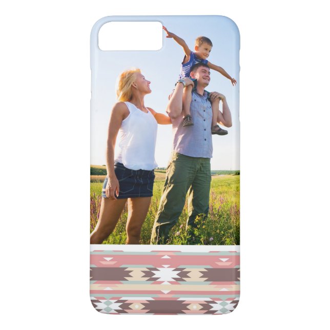 Custom Photo Geometric pattern in aztec style 2 Case-Mate iPhone Case (Back)