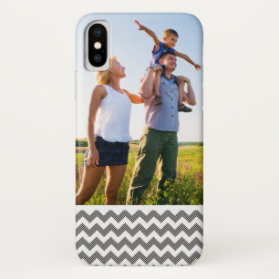 Custom Photo Geometric zigzag pattern iPhone X Case
