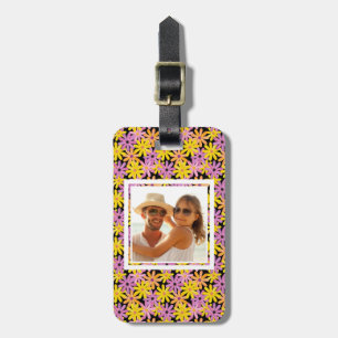 Custom Photo Gerbera flowers pattern, background Luggage Tag