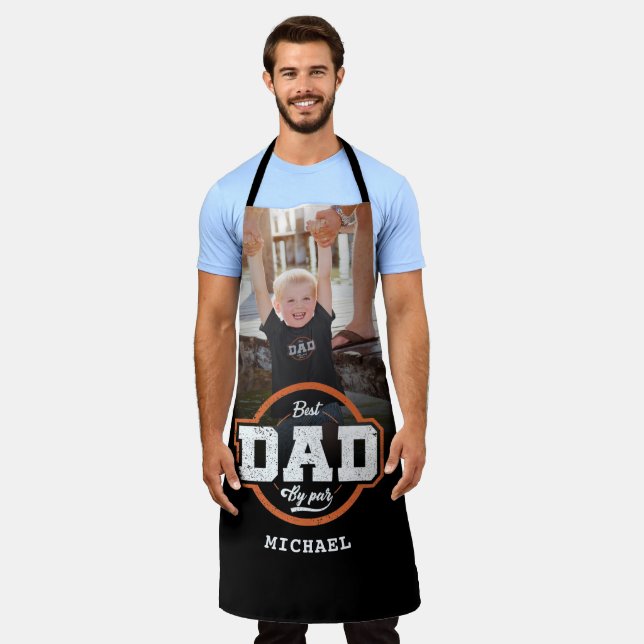 Custom Photo Gift for Dad Apron (Worn)
