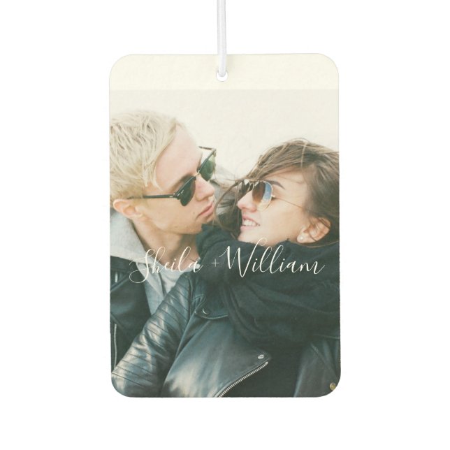 Custom Photo gift, Personalised Valentine's gift Car Air Freshener (Front)