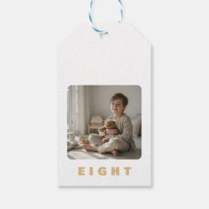 Custom Photo Gift Tags Birthday Age 8