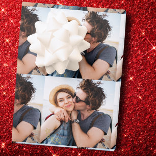 Custom Photo Gift Wrap, Custom Family Photo Wrapping Paper Sheet
