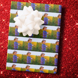 Custom Photo Gift Wrap, Family Custom Picture Wrapping Paper Sheet