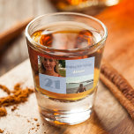 Custom Photo Gifts for 21 Year Old Female Blue Shot Glass<br><div class="desc">Toast to your memories in style with our Custom Photo Gifts for 21 Year Old Female Blue Shot Glass, a personalised masterpiece designed for the young and vibrant. This isn't just a shot glass; it's a canvas for your cherished moments, a fusion of modern chic and vintage allure. Envision your...</div>