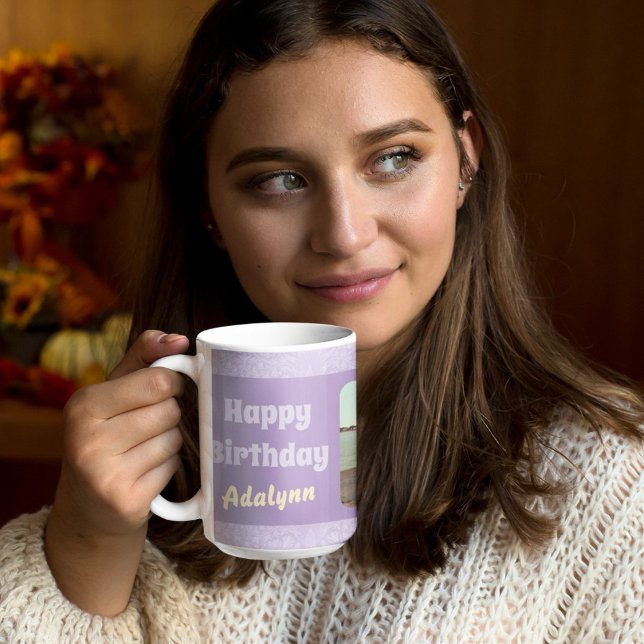 Custom Photo Gifts for 21 Year Old Female Violet Coffee Mug (Custom Photo Gifts for 21 Year Old Female Violet Coffee Mug)