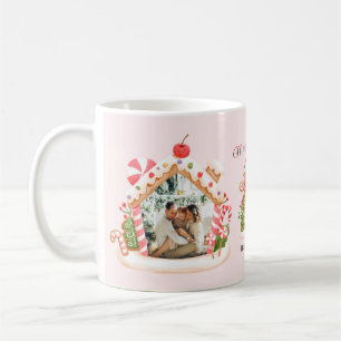 Custom Photo Gingerbread House Christmas Coffee Mug