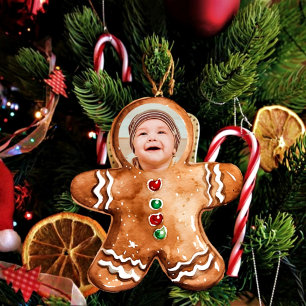 Custom photo gingerbread man ornament photo sculpture decoration
