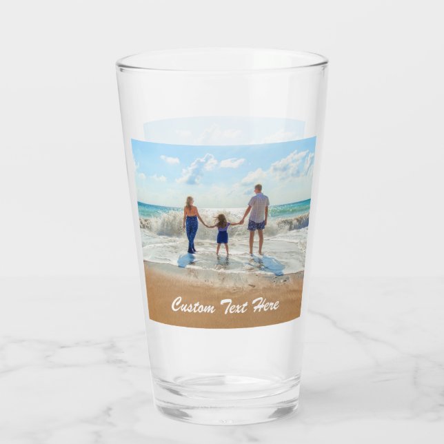 Custom Photo Glass Design Your Own Photos and Text (Back)