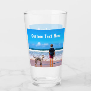 Custom Photo Glass Gift Your Photos and Text