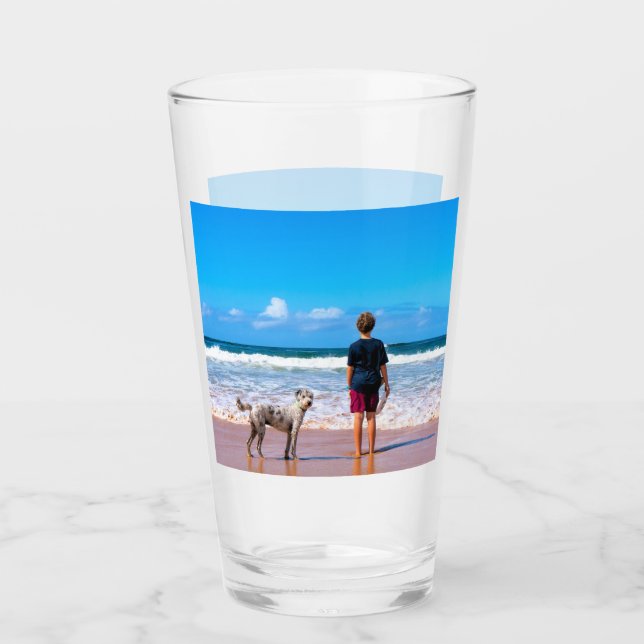 Custom Photo Glass Make Your Own Design with Pet (Front)