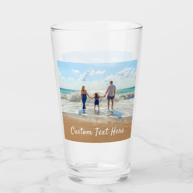 Custom Photo Glass with Your Photos and Text (Front)