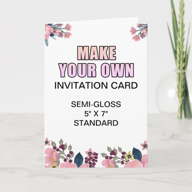 Custom Photo Glossy Engagement Invitation Card (Front)