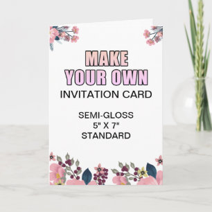 Custom Photo Glossy Engagement Invitation Card