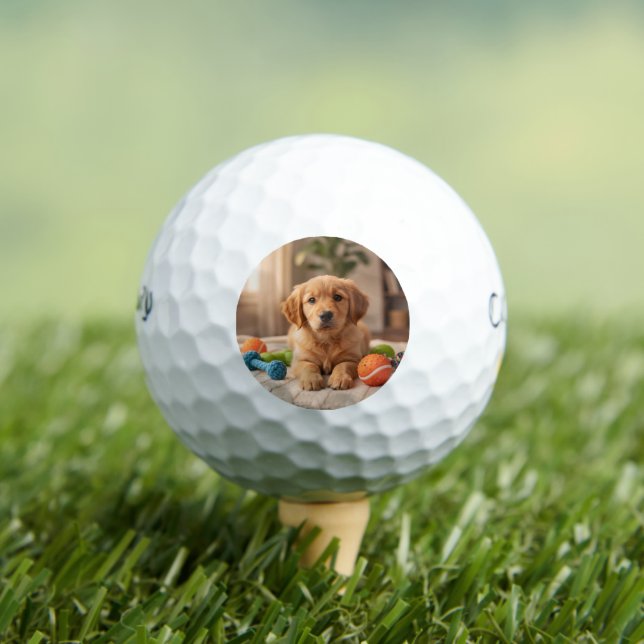 Custom Photo Golf Ball Wedding Favor Keepsake (Insitu Tee)