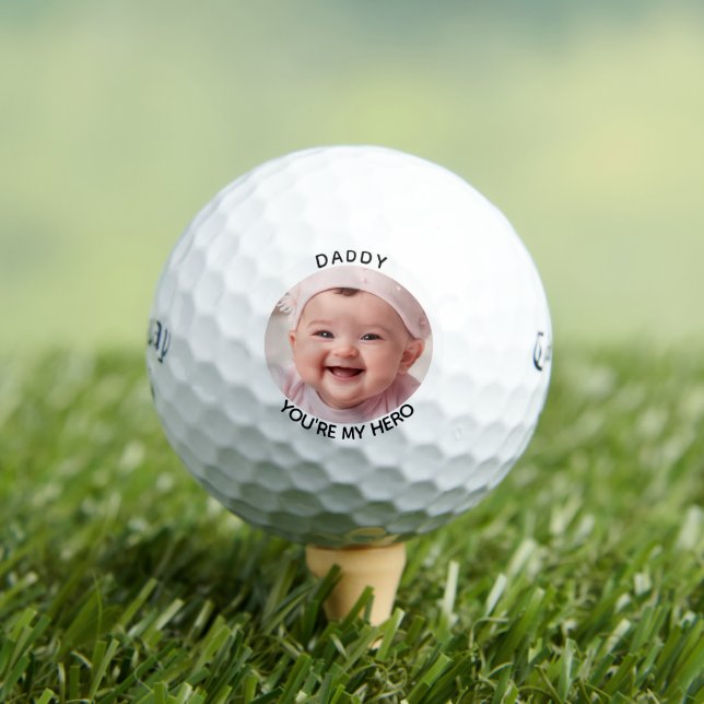 Custom Photo Golf Balls - Modern Personalised (Insitu Tee)