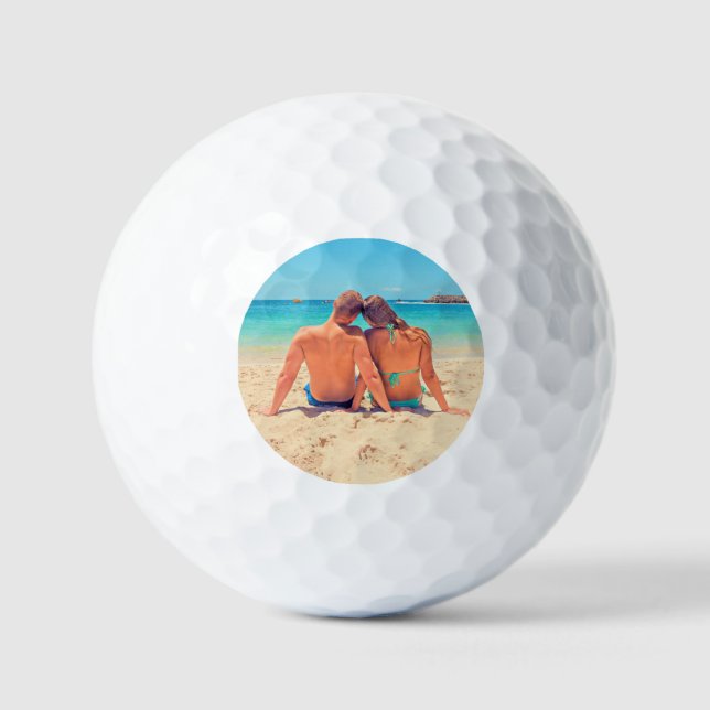 Custom Photo Golf Balls Stamps Personalized Text (Front)