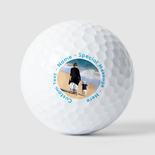 Custom Photo Golf Balls with Your Photos and Text (Front)