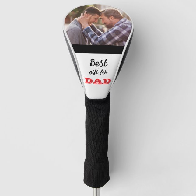 Custom photo golf driver cover - gift for dad (Front)