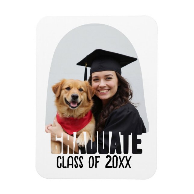 Custom Photo Graduate Arch Graduation Gift Magnet (Vertical)