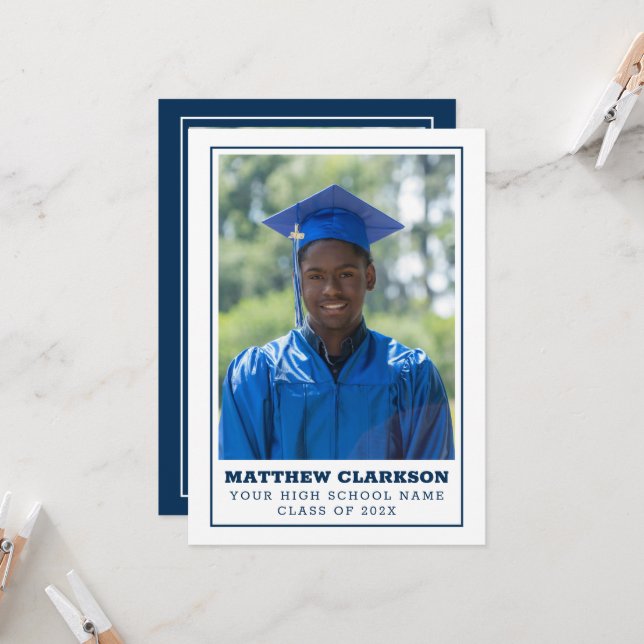 Custom Photo Graduate  Invitation (Front/Back In Situ)