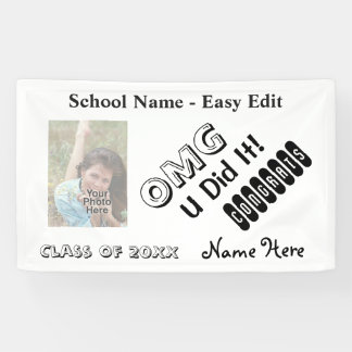 Custom Photo Graduation Banner