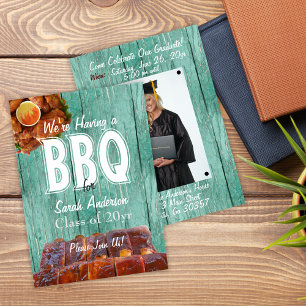 Custom Photo Graduation BBQ Party Invitation