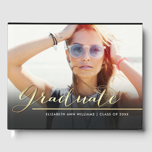 Custom Photo Graduation Guest Book (Front)