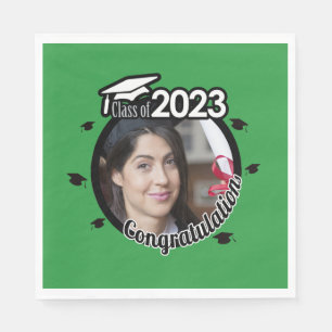 Custom Photo Graduation mutilcolor Paper Napkins