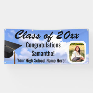 Custom Photo Graduation Outdoor Sky Yard Banner