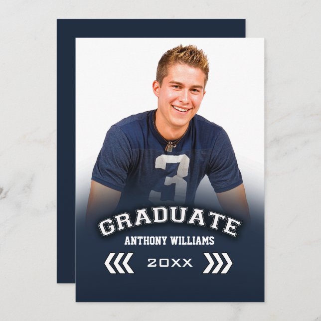 Custom Photo Graduation Party Photo  Invitation (Front/Back)