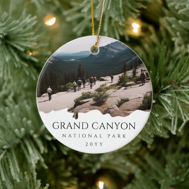 Custom Photo Grand Canyon National Park Arizona Ceramic Tree Decoration (Tree)