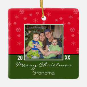 Custom Photo Grandma Christmas Ornament