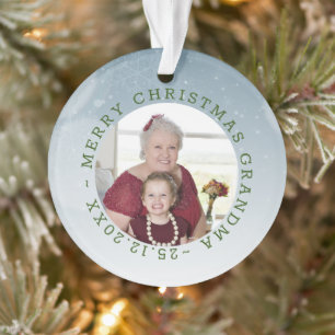 Custom Photo Grandma Ornament