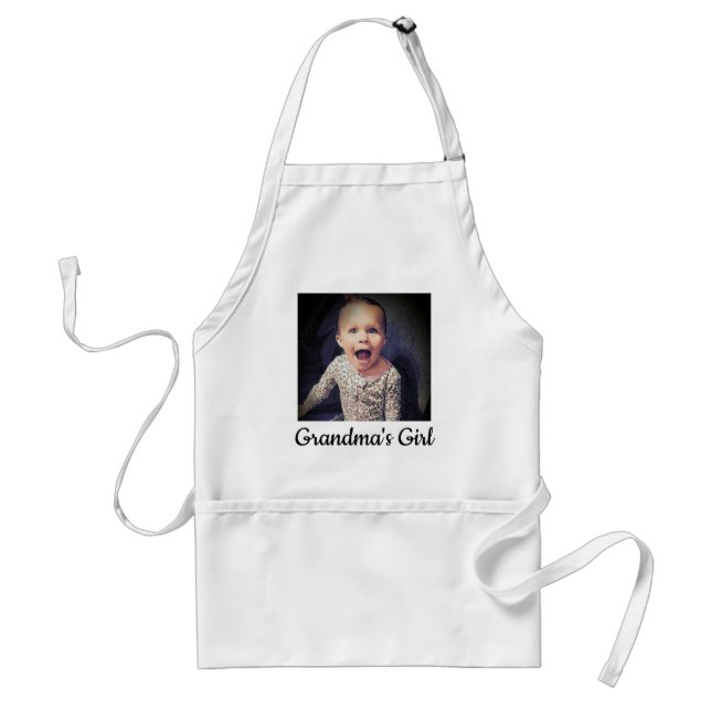 Custom Photo Grandma's Girl Cooking Apron (Front)