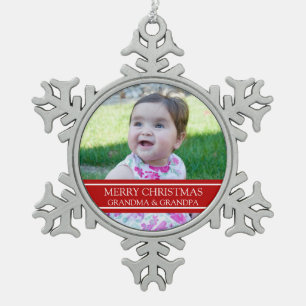 Custom Photo Grandparents Christmas Ornament