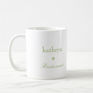 Custom photo green argyle preppy bridesmaid coffee mug
