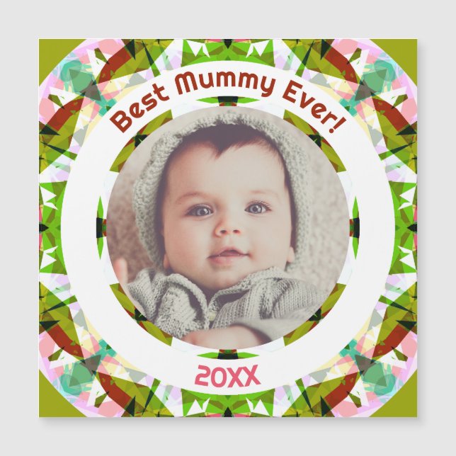 Custom Photo Green Mother’s Day Best Mummy Ever (Front)