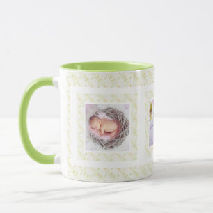 Custom Photo Green Pattern Mother’s Day Mum Mummy Mug