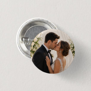 Custom Photo Groom Him Wedding Gift Personalised L 3 Cm Round Badge
