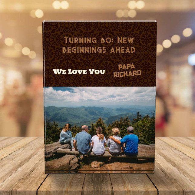 Custom Photo Happy 60th Birthday Gifts for Men (60th Birthday Gifts for Men)