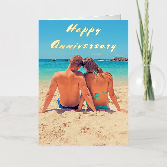 Custom Photo Happy Anniversary Card Your Photos (Front)