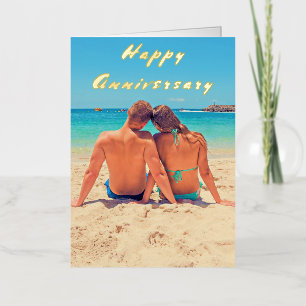 Custom Photo Happy Anniversary Card Your Photos