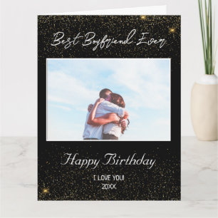 Custom Photo Happy Birthday Best Boyfrien Ever  Card