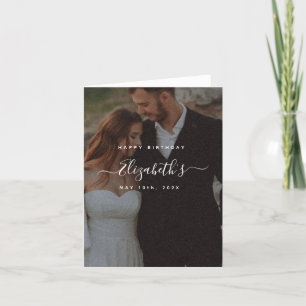 Custom  Photo Happy Birthday Holiday Card