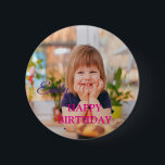 Custom Photo Happy Birthday Personalise Chocolate  6 Cm Round Badge<br><div class="desc">Custom Photo Happy Birthday Personalise Chocolate Covered</div>